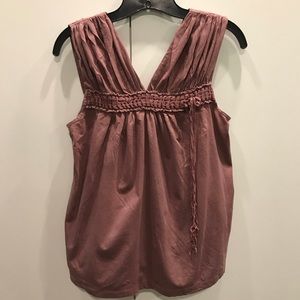 BCBGMaxAzria Sleeveless V-Neck Blouse